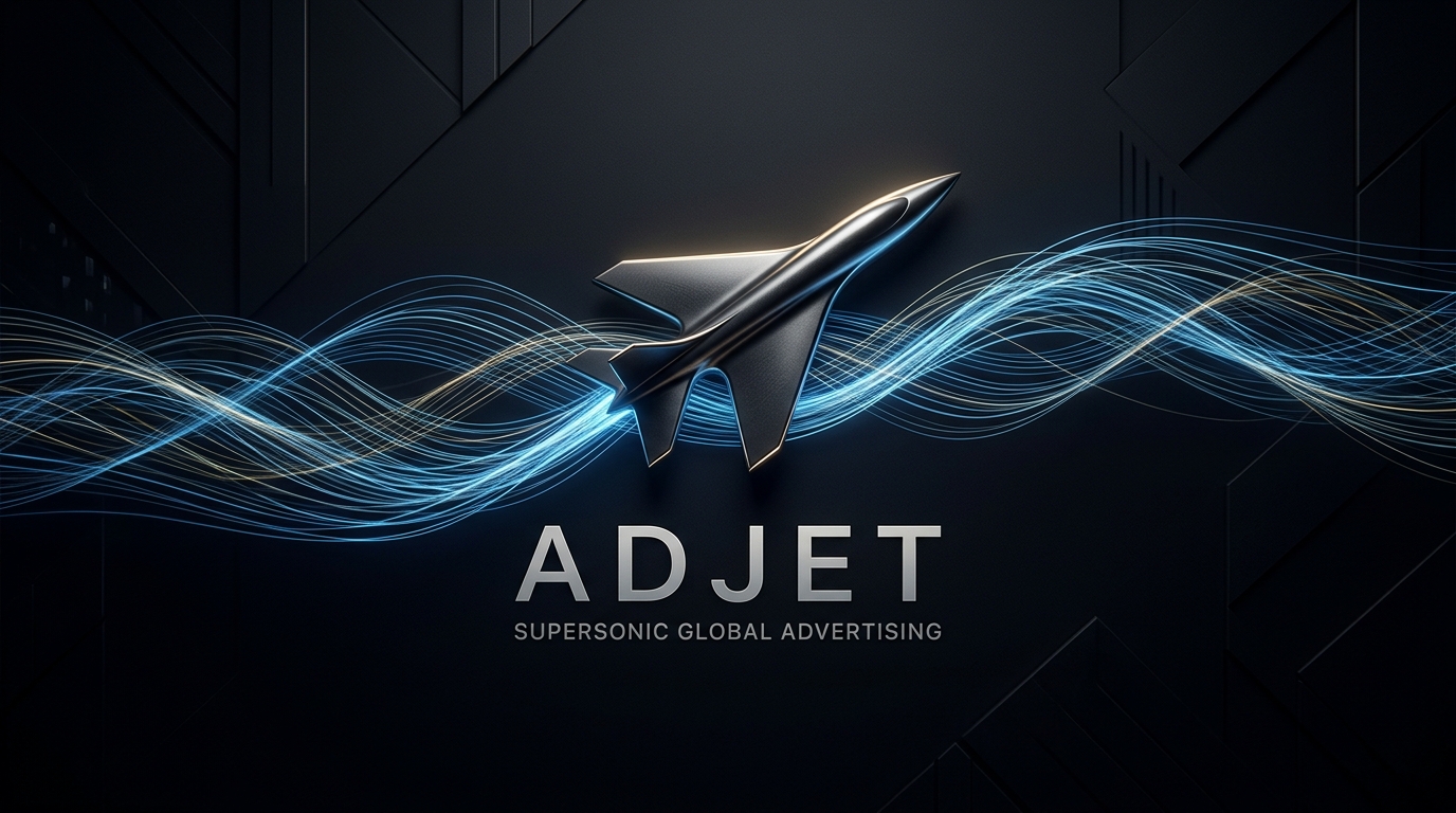 AdJet Supersonic Titanium Jet & Fiber Optic Network Background