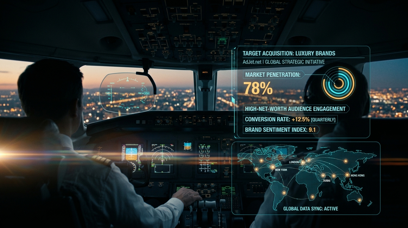 AdJet Cockpit HUD Telemetry High-Altitude Night View